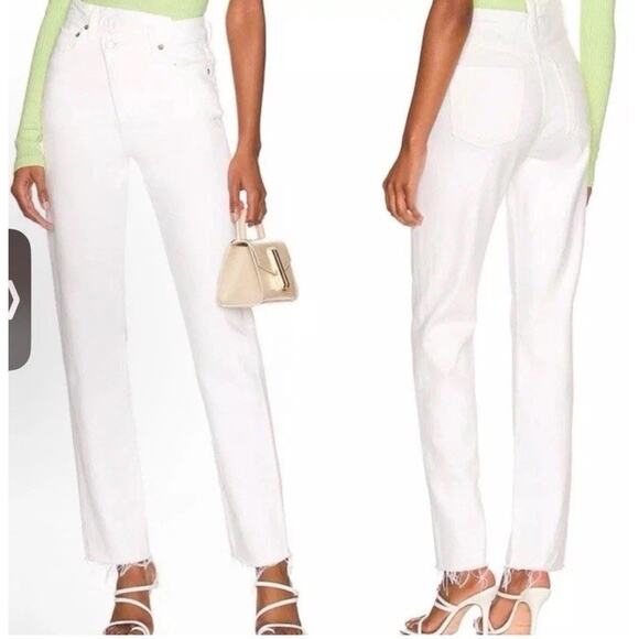 AGOLDE Criss Cross Straight Jeans Element White Size 26 $208 NWT